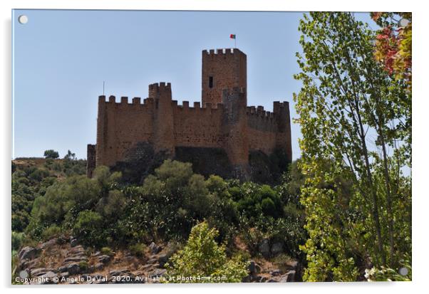 Templar Castle of Almourol Acrylic by Angelo DeVal