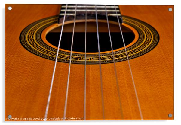 Classic Guitar Strings Acrylic by Angelo DeVal