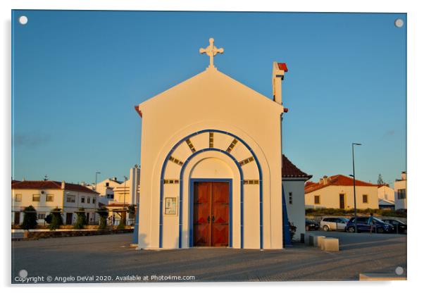 Zambujeira do Mar Church 2 Acrylic by Angelo DeVal