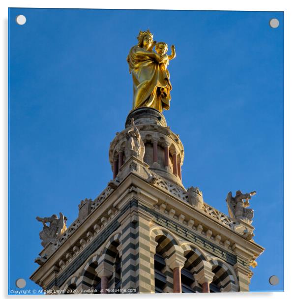 Notre-Dame de la Garde Cathedral Statue Acrylic by Angelo DeVal