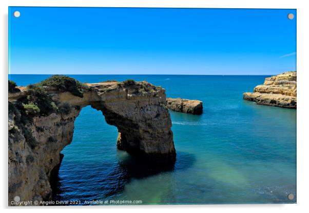Cliff Arch in Lagoa Beach Acrylic by Angelo DeVal