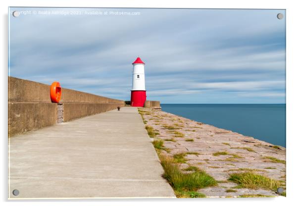 Berwick Lighthouse Acrylic by Beata Aldridge