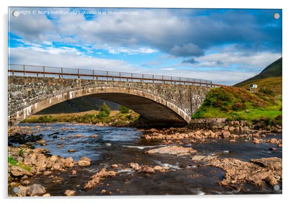 Sligachan Road Bridge Acrylic by Beata Aldridge