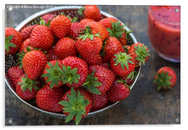 Strawberries  Acrylic by Beata Aldridge