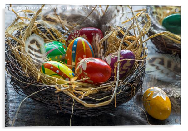 Easter eggs Acrylic by Beata Aldridge