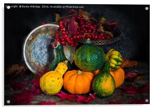 Autumn vegetables Acrylic by Beata Aldridge