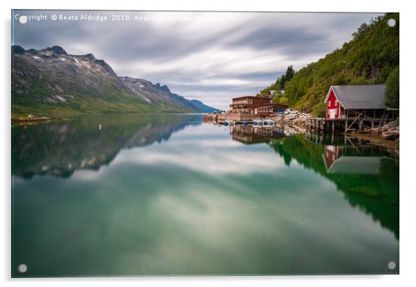 Ersfjorden - Troms County, Norway Acrylic by Beata Aldridge
