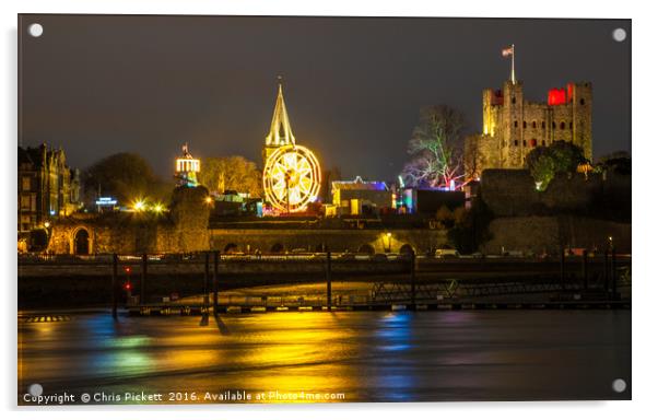 Rochester Castle Fair Acrylic by Chris Pickett