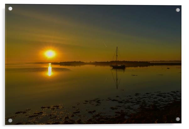 Medway Morning light Acrylic by Chris Pickett