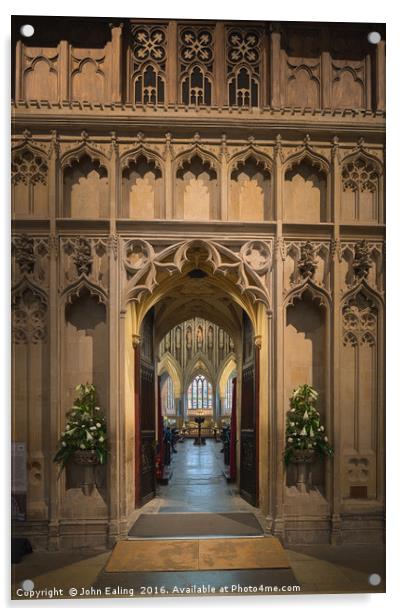 Wells Cathedral Choir Entrance Acrylic by John Ealing