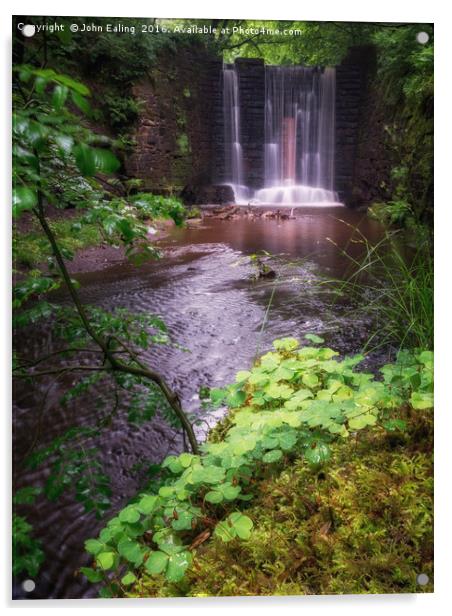 Redisher High Dam Falls Acrylic by John Ealing