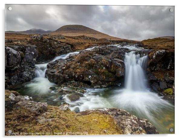 Falls on the Abhainn na h-Uamha, Mull Acrylic by Iain MacDiarmid