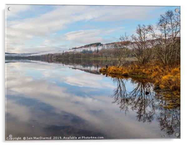 Loch Meiklie After the Rain Acrylic by Iain MacDiarmid