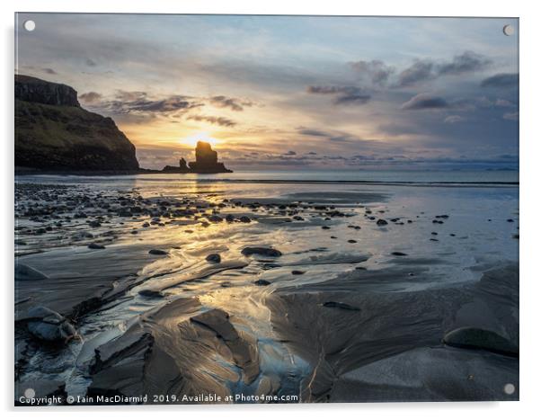Talisker Bay Sunset Acrylic by Iain MacDiarmid