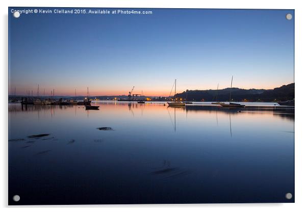  Sunrise at Saltash Cornwall Acrylic by Kevin Clelland