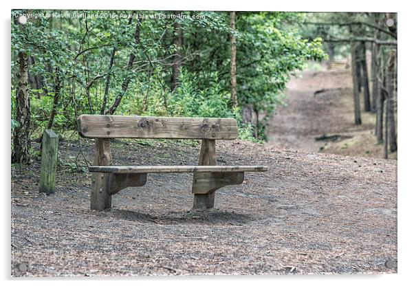 Park Bench Acrylic by Kevin Clelland