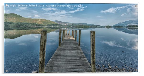 Jetty at Derwent Water Acrylic by Kevin Clelland