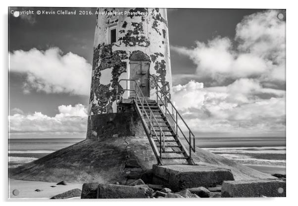 Talacre Lighthouse Acrylic by Kevin Clelland