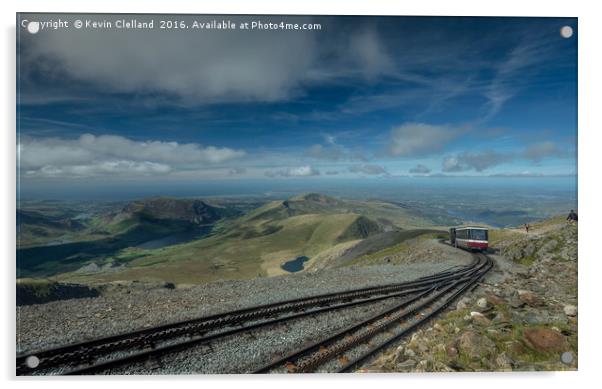 Snowdonia Train Acrylic by Kevin Clelland