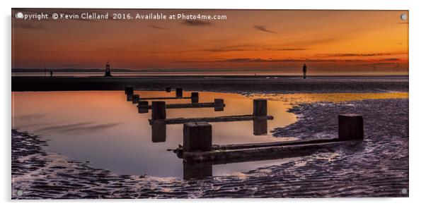 Crosby Beach Acrylic by Kevin Clelland