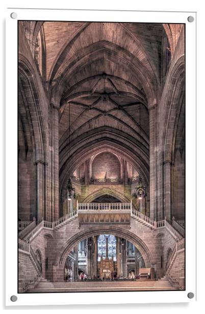 Anglican Cathedral Liverpool Acrylic by Kevin Clelland
