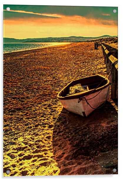  Pwllheli Beach Acrylic by Chris Evans
