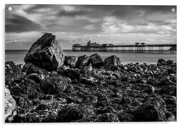  Llandudno Pier in Monochrome  Acrylic by Chris Evans