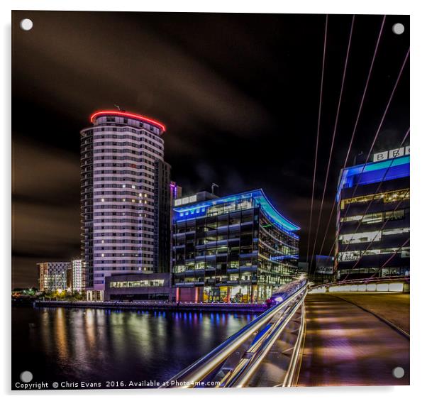 Salford Quays  Acrylic by Chris Evans