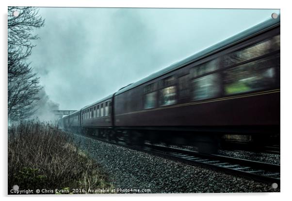 The Royal Scot in motion  Acrylic by Chris Evans