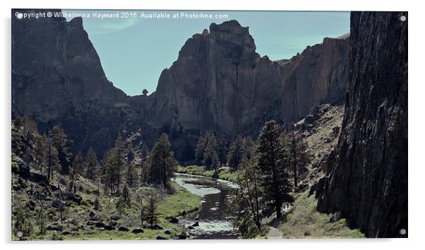 Smith Rock  Acrylic by Wilhelmina Hayward