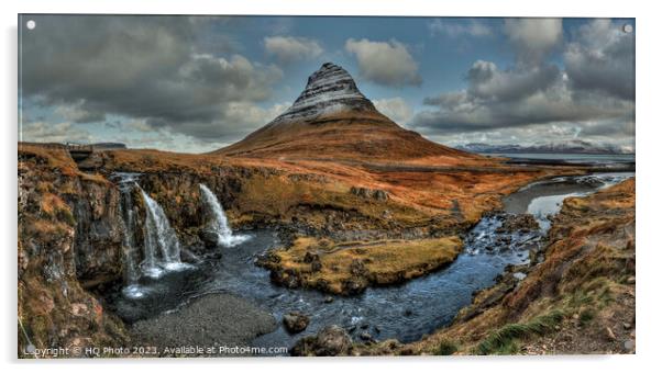 Iceland Mountain Landscape Acrylic by HQ Photo