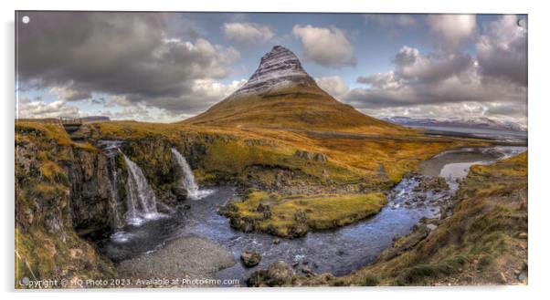 Iceland Mountain Landscape Acrylic by HQ Photo