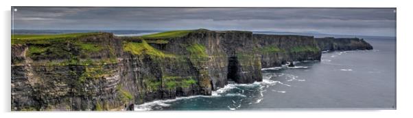 hdr panoramic view of the cliffs of moher Acrylic by HQ Photo
