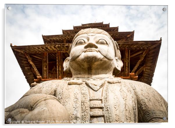Guardian of Nyatapola Temple,Bhaktapur Acrylic by Nabaraj Regmi
