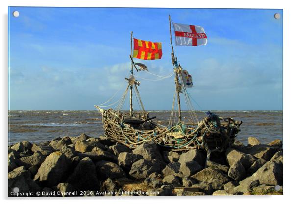 Grace Darling Pirate Ship  Acrylic by David Chennell