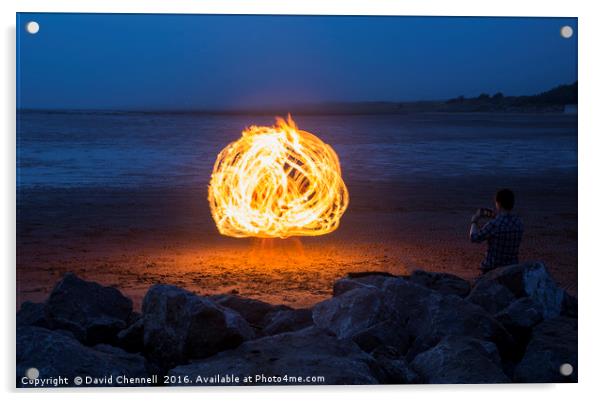 Fireball  Acrylic by David Chennell