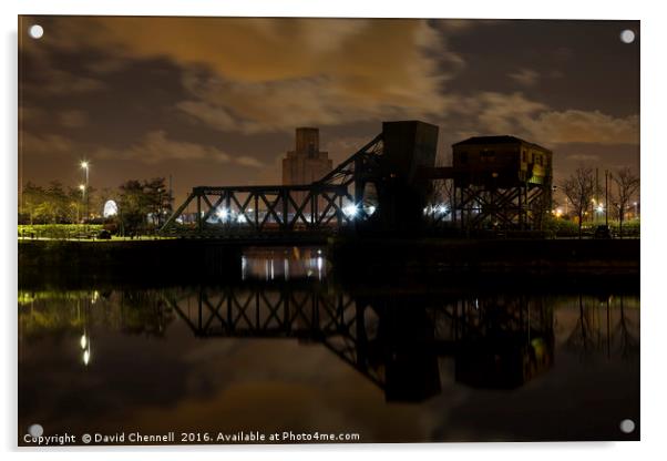 Egerton Bascule Bridge  Acrylic by David Chennell