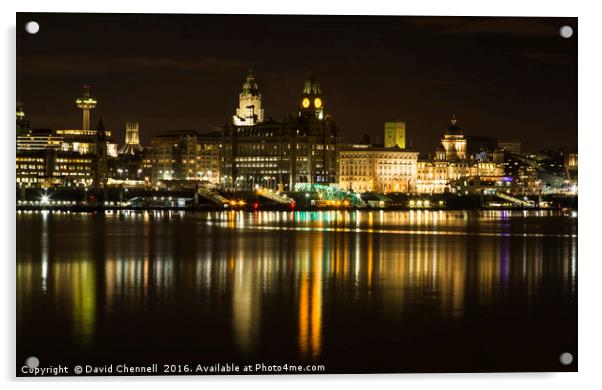 Liverpool Cityscape  Acrylic by David Chennell