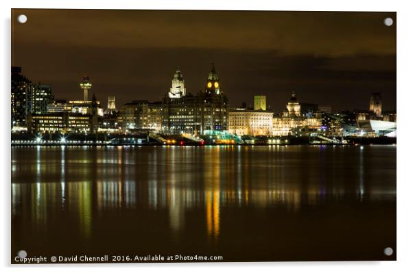 Liverpool Waterfront  Acrylic by David Chennell
