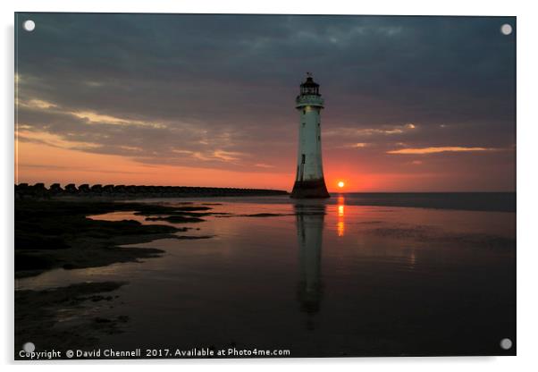 Perch Rock Lighthouse    Acrylic by David Chennell
