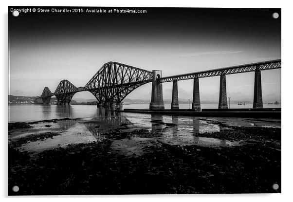  Forth Bridge, South Queensferry Acrylic by Steve Chandler