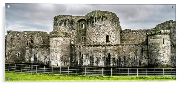  Beaumaris Castle, North Wales Acrylic by Amanda Sims