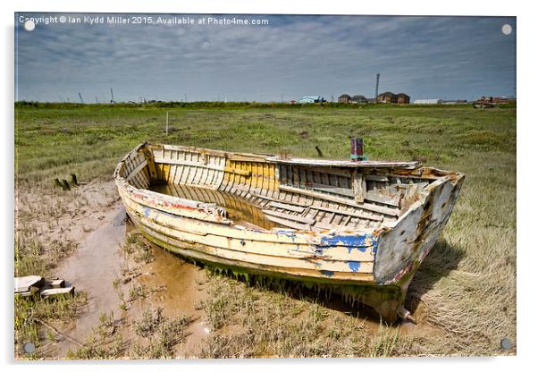  Abandoned Boats on the River Wyre Acrylic by Ian Kydd Miller