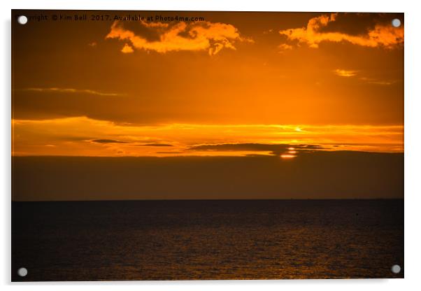 Sunset at Lee on Solent  Acrylic by Kim Bell