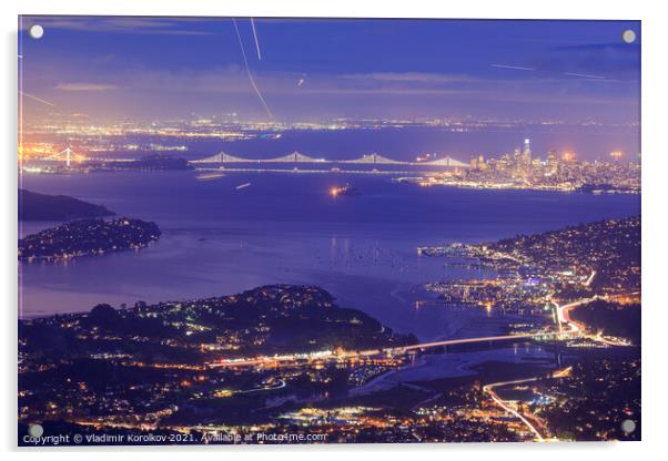 The best view of San Francisco Acrylic by Vladimir Korolkov