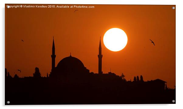 Silhouettes of Istanbul Acrylic by Vladimir Korolkov