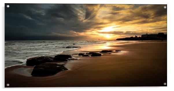 Sunrise Over Longsands Acrylic by Ray Pritchard