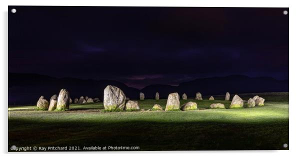 Castlerigg By Torch Acrylic by Ray Pritchard