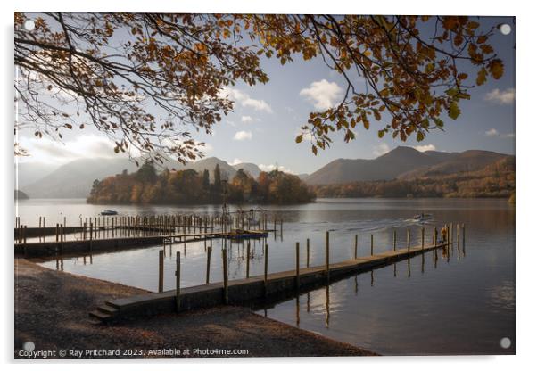 Derwent Water in Autumn  Acrylic by Ray Pritchard