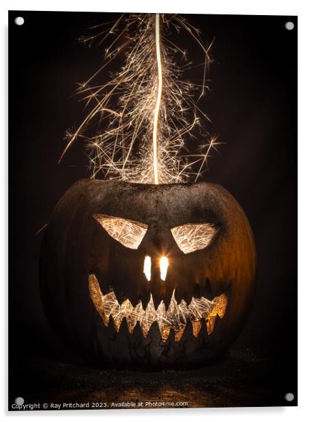 Pumpkin Sparkle Acrylic by Ray Pritchard